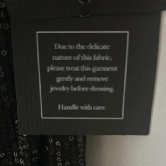 Mac Duggal Black Sequin Plunge Gown - Picture 3 of 5